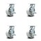 Service Caster 6 Inch Semi Steel Caster Set with Roller Bearings and Brake/Swivel Lock SCC SCC-30CS620-SSR-TLB-BSL-4 - alternate 1